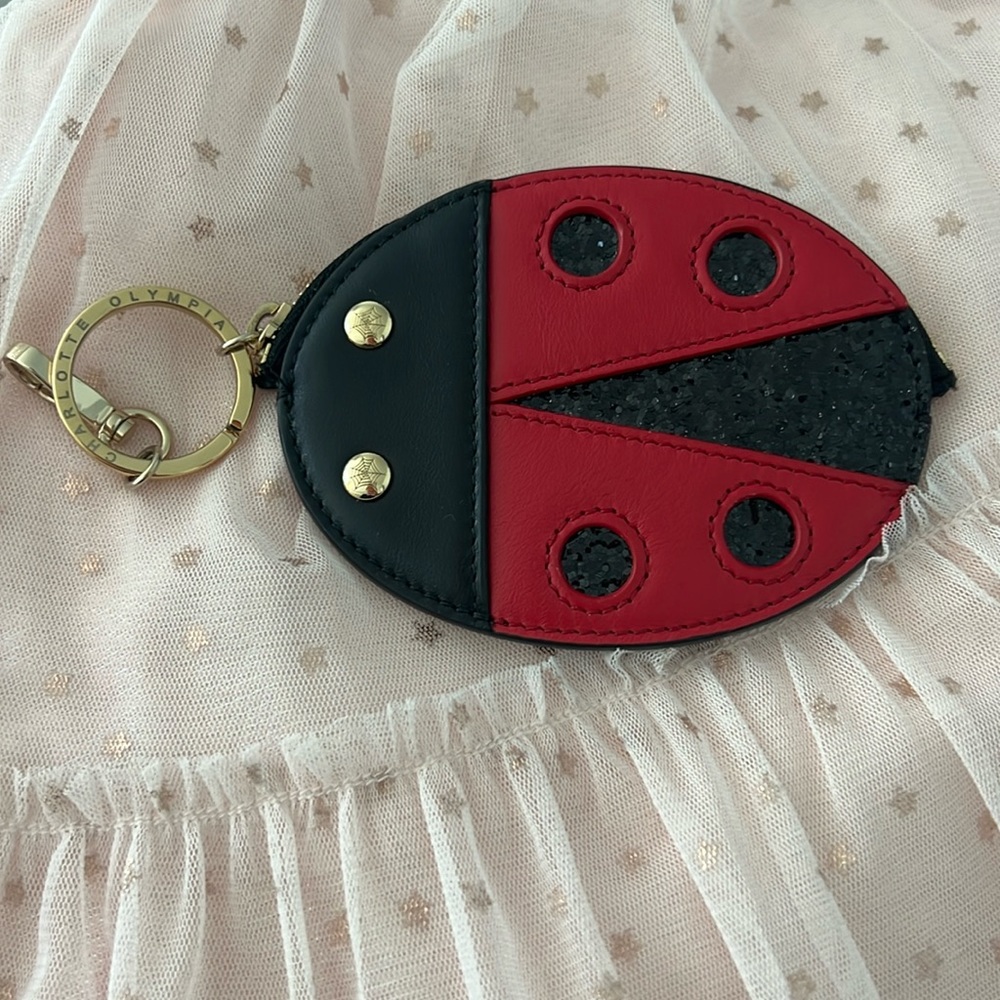 NEW Charlotte Olympia Ladybug Card Case Keychain